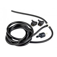 Трубки омывателя лобового стекла черные с тройником, веерными форсунками Мерс GT и обратным клапаном Мини для Калина Трубки омывателя лобового стекла черные с тройником, веерными форсунками Мерс GT и обратным клапаном Мини для Калина