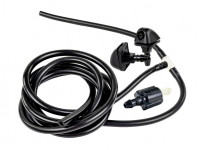 Трубки омывателя лобового стекла черные с тройником, веерными форсунками БУРАН на защелке (пластиковый распылитель) и обратным клапаном Мини для Калина 1