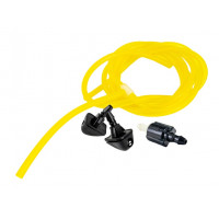 Трубки омывателя лобового стекла желтые с тройником, веерными форсунками БУРАН-3 на защелке (металлический распылитель) и обратным клапаном Мини для ВАЗ 2108-21099, 2113-2115