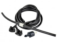 Трубки омывателя лобового стекла черные с тройником, веерными форсунками БУРАН-3 на защелке (металлический распылитель) и обратным клапаном Мини для ВАЗ 2110-2112 Трубки омывателя лобового стекла черные с тройником, веерными форсунками БУРАН-3 на защелке (металлический распылитель) и обратным клапаном Мини для ВАЗ 2110-2112