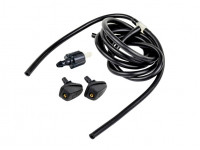 Трубки омывателя лобового стекла черные с тройником, веерными форсунками Мерс GT и обратным клапаном Мини для Приора