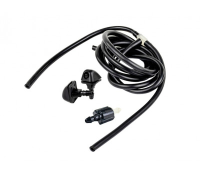 Трубки омывателя лобового стекла черные с тройником, веерными форсунками БУРАН на защелке (пластиковый распылитель) и обратным клапаном Мини для Приора Трубки омывателя лобового стекла черные с тройником, веерными форсунками БУРАН на защелке (пластиковый распылитель) и обратным клапаном Мини для Приора