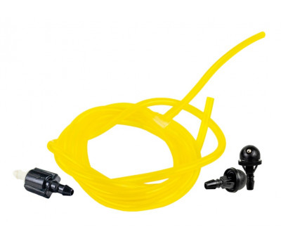 Трубки омывателя лобового стекла желтые с тройником, струйными форсунками и обратным клапаном Мини для ВАЗ 2108-21099, 2113-2115