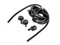 Трубки омывателя лобового стекла черные с тройником, струйными форсунками и обратным клапаном Мини для Приора