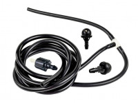 Трубки омывателя лобового стекла черные с тройником, струйными форсунками (1 дюза) и обратным клапаном Мини для Калина 1