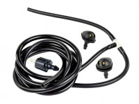 Трубки омывателя лобового стекла черные с тройником, струйными форсунками (2 дюзы) и обратным клапаном Мини для Калина 1