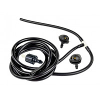 Трубки омывателя лобового стекла черные с тройником, струйными форсунками (2 дюзы) и обратным клапаном Мини для Калина 1