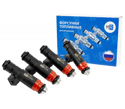 Форсунки MR 734 (4шт) для 8-клапанных ВАЗ 2110-2112, 2113-2115, Гранта, Калина, Калина 2, Приора, Нива 4х4, Нива Легенд, Нива Тревел, Шевроле Нива