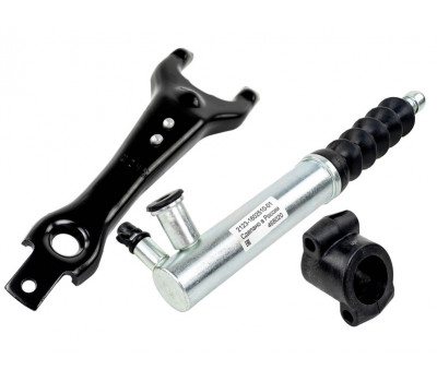 Рабочий цилиндр с вилкой привода сцепления и модернизированным пластиковым кронштейном для Лада 4х4 2009-2015 г.в., Нива Тревел, Шевроле Нива