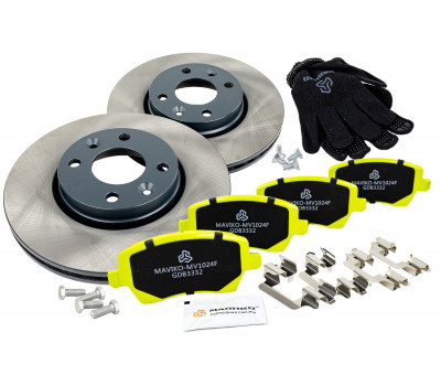 Передние керамические тормозные колодки МАВИКО Pro с вентилируемыми колесными дисками R15 Standart для Веста, Иксрей Кросс, Ларгус, Ларгус FL до 2023 г., Рено Логан