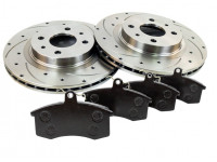 Вентилируемые передние тормозные диски Alnas Sport Euro 2112 R14 с тормозными колодками BREMBO для ВАЗ 2110-2112, Гранта, Калина, Приора, Датсун Вентилируемые передние тормозные диски Alnas Sport Euro 2112 R14 с тормозными колодками BREMBO для ВАЗ 2110-2112, Гранта, Калина, Приора, Датсун