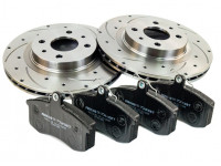 Вентилируемые передние тормозные диски Alnas Sport Euro 2112 R14 с тормозными колодками FERODO (зеленые) для ВАЗ 2110-2112, Гранта, Гранта FL, Калина, Калина 2, Приора, Датсун Вентилируемые передние тормозные диски Alnas Sport Euro 2112 R14 с тормозными колодками FERODO (зеленые) для ВАЗ 2110-2112, Гранта, Гранта FL, Калина, Калина 2, Приора, Датсун