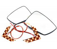 Комплект зеркальных элементов (стекол) SALINA в зеркала Лифтбек с 2 встраиваемыми повторителями (нейтральный антиблик, обогрев) для Гранта, Гранта FL, Калина, Калина 2, Датсун