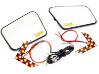 Зеркальные элементы (стекла) SALINA с 2 встраиваемыми повторителями (нейтральный антиблик, обогрев) для ВАЗ 2113, 2114, 2115, 2108, 2109, 21099