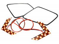 Зеркальные элементы в зеркала заднего вида АТП в стиле Мерседеса AMG с 2 встраиваемыми повторителями (нейтральный антиблик, обогрев) для ВАЗ 2113-2115, 2110-2112, 2108-21099, 2107, 2105, 2104, Приора, Веста, Нива 4х4, Нива Легенд, Шевроле Нива