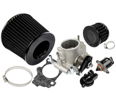 Комплект системы впуска нулевого сопротивления черный с дроссельной заслонкой 46мм для Приора, Калина, Гранта, ВАЗ 2113-2115, 2110-2112, 2108-2109, 2101-2107