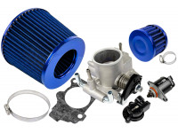 Комплект системы впуска нулевого сопротивления синий с дроссельной заслонкой 54мм для Приора, Калина, Гранта, ВАЗ 2113-2115, 2110-2112, 2108-21099, 2101-2107