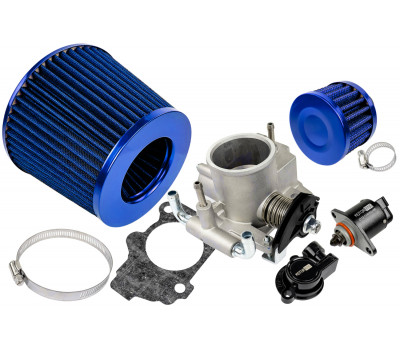 Комплект системы впуска нулевого сопротивления синий с дроссельной заслонкой 54мм для Приора, Калина, Гранта, ВАЗ 2113-2115, 2110-2112, 2108-21099, 2101-2107