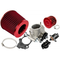 Комплект системы впуска нулевого сопротивления красный с дроссельной заслонкой 52мм для Приора, Калина, Гранта, ВАЗ 2113-2115, 2110-2112, 2108-21099, 2101-2107