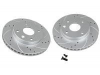 Вентилируемые передние тормозные диски МАВИКО PRO с насечками и перфорацией для Chevrolet Lacetti, Lanos