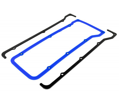 Черные прижимные пластины клапанной крышки 4мм с силиконовой прокладкой ГБЦ CS20 Profi для ВАЗ 2101-2107, Нива 4х4, Нива Легенд, Нива Тревел, Шевроле Нива