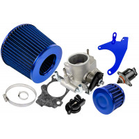 Комплект системы впуска нулевого сопротивления синий с дроссельной заслонкой 46мм для 8кл Приора, Калина, Гранта, ВАЗ 2113-2115, 2110-2112, 2108-2109