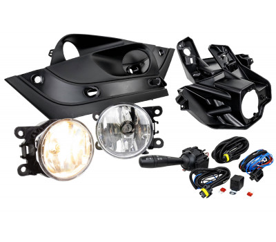 Комплект подключения ПТФ ML с подрулевым переключателем, рамками и кронштейнами для Веста