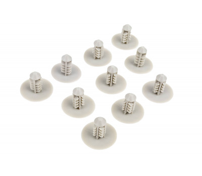 Комплект из десяти серых пистонов (ёжик) обивки капота для Веста, Гранта, Гранта FL, Иксрей, Калина 2, Ларгус, Ларгус FL