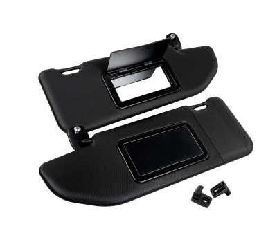 Черные солнцезащитные козырьки Спорт с зеркалом в комплекте с держателями для Веста, Веста NG