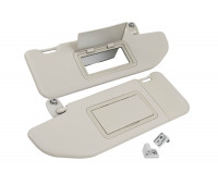 Светлые солнцезащитные козырьки Люкс с зеркалом в комплекте с держателями для Веста, Веста NG