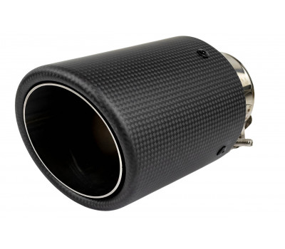 Круглая насадка глушителя из нержавеющей стали Sal-Man HJ-CBM001 D89мм со скосом и карбоновой накладкой