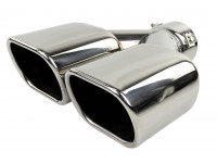 Раздвоенная квадратная насадка глушителя из нержавеющей стали Sal-Man HJ-331 D61 мм со скосом