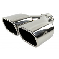 Раздвоенная квадратная насадка глушителя из нержавеющей стали Sal-Man HJ-331 D61 мм со скосом