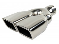 Раздвоенная квадратная насадка глушителя из нержавеющей стали Sal-Man HJ-H3014 D175х90мм со скосом