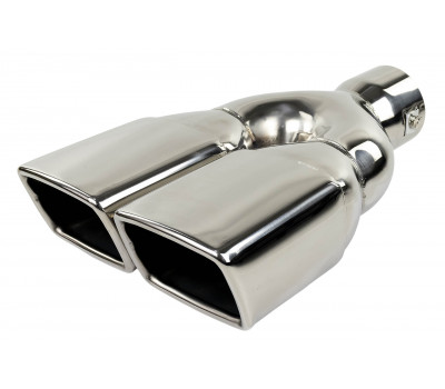Раздвоенная квадратная насадка глушителя из нержавеющей стали Sal-Man HJ-H3014 D175х90мм со скосом