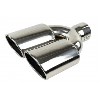 Раздвоенная насадка глушителя Sal-Man HJ-3037 D86х65мм из нержавеющей стали Раздвоенная насадка глушителя Sal-Man HJ-3037 D86х65мм из нержавеющей стали