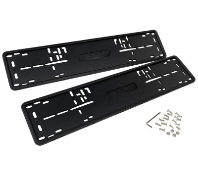 Силиконовые черные рамки номеров SAK со стальной подложкой Силиконовые черные рамки номеров SAK со стальной подложкой