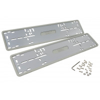 Силиконовые серые рамки номеров SAK со стальной подложкой Силиконовые серые рамки номеров SAK со стальной подложкой