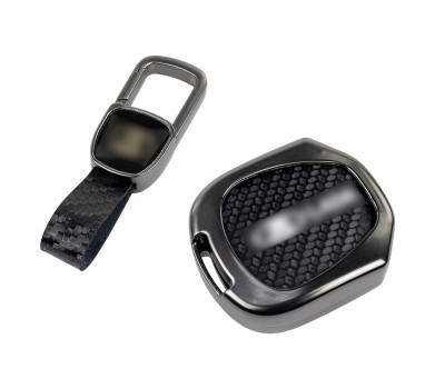 Алюминиевый чехол ключа Sal-Man с брелоком (текстура черного карбона) для Гранта, Гранта FL до 2019 г. и с 2023 г., Калина, Калина 2, Приора, Датсун Алюминиевый чехол ключа Sal-Man с брелоком (текстура черного карбона) для Гранта, Гранта FL до 2019 г. и с 2023 г., Калина, Калина 2, Приора, Датсун