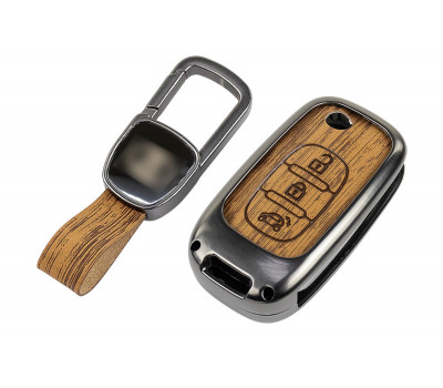 Алюминиевый чехол ключа Sal-Man с брелоком (текстура коричневого дерева) для Веста, Гранта FL 2018-2023 г., Иксрей, Искра, Ларгус FL Алюминиевый чехол ключа Sal-Man с брелоком (текстура коричневого дерева) для Веста, Гранта FL 2018-2023 г., Иксрей, Искра, Ларгус FL
