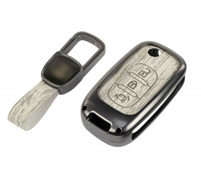 Алюминиевый чехол ключа Sal-Man с брелоком (текстура серого дерева) для Веста, Гранта FL 2018-2023 г., Иксрей, Искра, Ларгус FL Алюминиевый чехол ключа Sal-Man с брелоком (текстура серого дерева) для Веста, Гранта FL 2018-2023 г., Иксрей, Искра, Ларгус FL