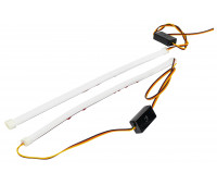 Гибкие светодиодные ленты ДХО Sal-Man (2шт) 30см бело-желтые с плавным розжигом и повторителем поворотника универсальные