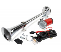 Рожковый воздушный звуковой сигнал SEM-ALI 140 c проводкой штатного подключения для Веста, Веста NG, Гранта, Гранта FL, Калина, Калина 2, Приора, Нива Легенд, Нива Тревел, Шевроле Нива, ВАЗ 2108-21099, 2110-2112, 2113-2115