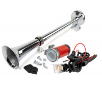 Рожковый воздушный звуковой сигнал SEM-ALI 140 c проводкой штатного подключения для Веста, Иксрей, Ларгус, Ларгус FL, Пежо, Рено, Ситроен 2 поколения