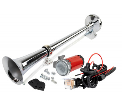 Рожковый воздушный звуковой сигнал SEM-ALI 140 c проводкой штатного подключения для Веста, Иксрей, Ларгус, Ларгус FL, Пежо, Рено, Ситроен 2 поколения