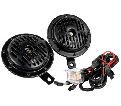 Дисковый воздушный звуковой сигнал SEM-ALI 135 c проводкой штатного подключения для Волга, Мазда 1, 2 поколений, Митсубиси 2 поколения