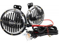 Дисковый воздушный звуковой сигнал SEM-ALI 145 c проводкой штатного подключения для Веста, Веста NG, Гранта, Гранта FL, Калина, Калина 2, Приора, Нива Легенд, Нива Тревел, Шевроле Нива, ВАЗ 2108-21099, 2110-2112, 2113-2115