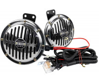 Дисковый воздушный звуковой сигнал SEM-ALI 145 c проводкой штатного подключения для Веста, Веста NG, Гранта, Гранта FL, Калина, Калина 2, Приора, Нива Легенд, Нива Тревел, Шевроле Нива, ВАЗ 2108-21099, 2110-2112, 2113-2115