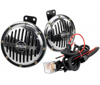 Дисковый воздушный звуковой сигнал SEM-ALI 145 c проводкой штатного подключения для Веста, Иксрей, Ларгус, Ларгус FL, Рено, Пежо, Ситроен 2 поколения