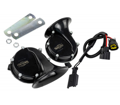 Рупорный воздушный звуковой сигнал SEM-ALI 133 c проводкой штатного подключения для Веста, Иксрей, Ларгус, Ларгус FL, Пежо, Рено, Ситроен 2 поколения Рупорный воздушный звуковой сигнал SEM-ALI 133 c проводкой штатного подключения для Веста, Иксрей, Ларгус, Ларгус FL, Пежо, Рено, Ситроен 2 поколения